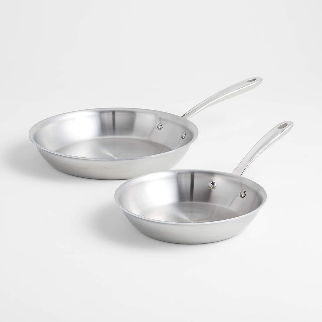 Set de 2 Poêles Inox