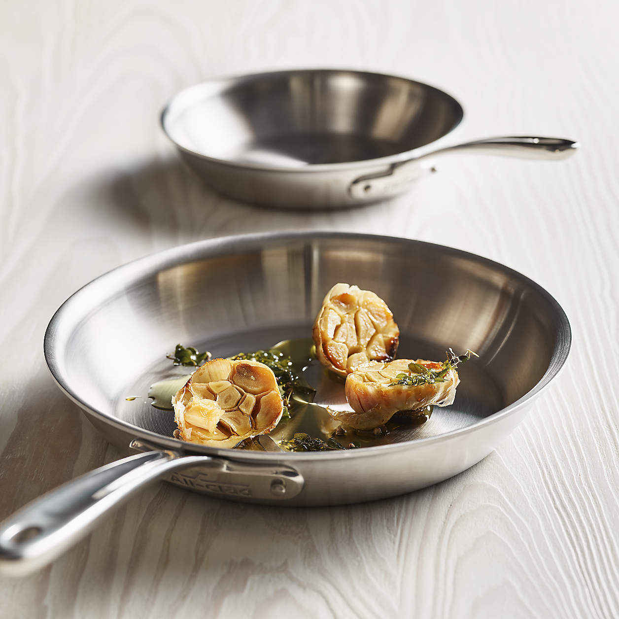 Lot de 2 poêles en inox