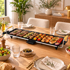 Plancha Électrique Antiadhésive LAMACOM 70 cm – Grill Multifonction