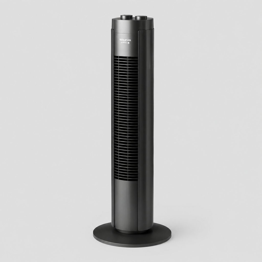 Gros plan sur le logo Taurus Alpatec du ventilateur